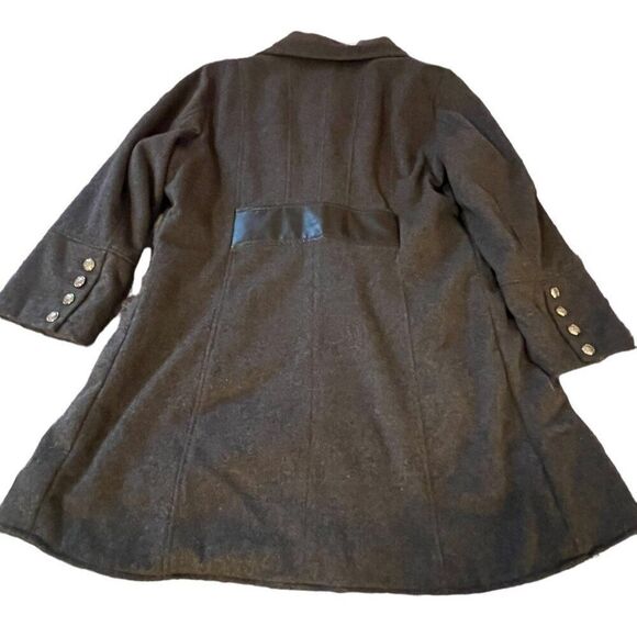 Jessica London Grey Black Peacoat Women's Size 18 - Picture 3 of 8